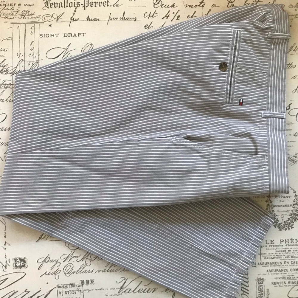 Tommy Hilfiger gray pinstripe dress pants